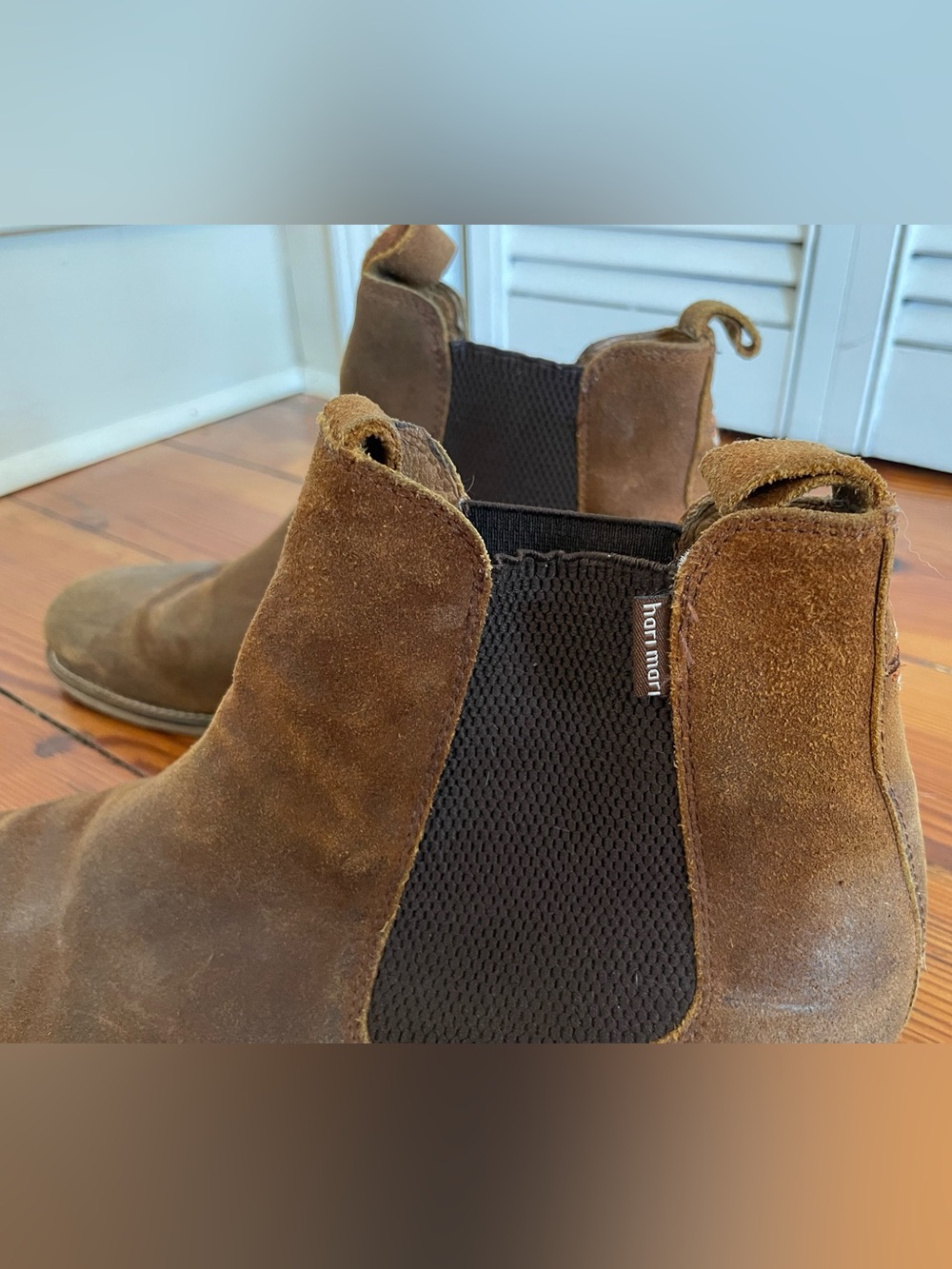 Hari Mari Men’s Odessa Suede Chelsea Boot, size 11, Rich Brown - Picture 5 of 9